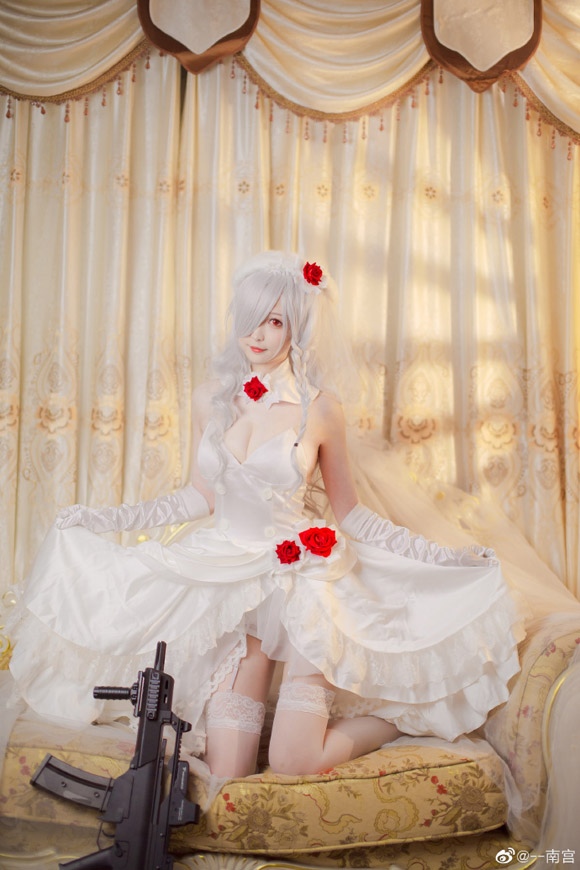 【COS正片】少女前线 G36C 迈出步伐的你 白色礼服cos CN南宫